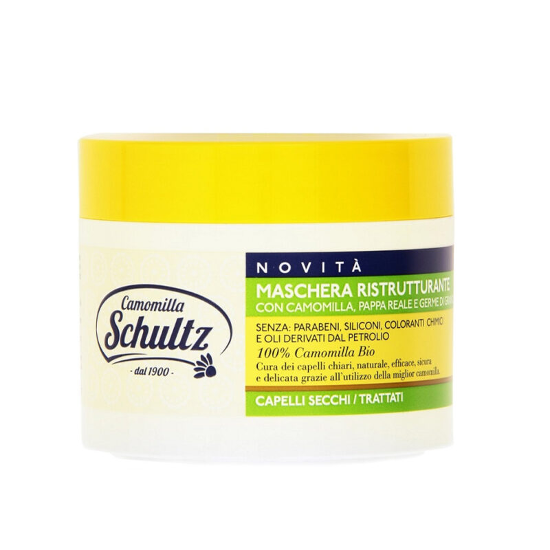 SCHULTZ CAMOMILLA MASCHERA RISTRUTTURANTE CON CAMOMILLA, PAPPA REALE E GERME DI GRANO