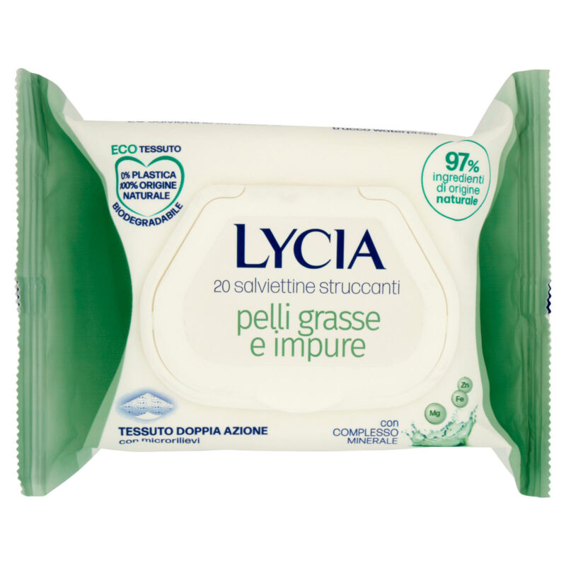 LYCIA SALVIETTE STRUCCANTI PELLI GRASSE E IMPURE
