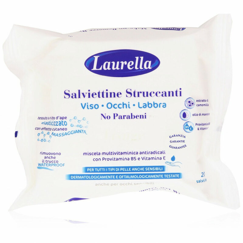 LAURELLA SALVIETTINE STRUCCANTI TUTTI I TIPI DI PELLE
