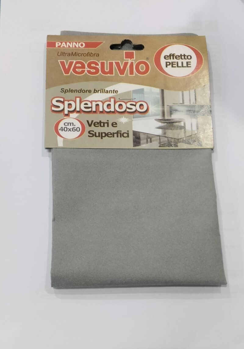 VESUVIO PANNO ULTRAMICROFIBRA EFFETTO PELLE VETRI E SUPERFICI
