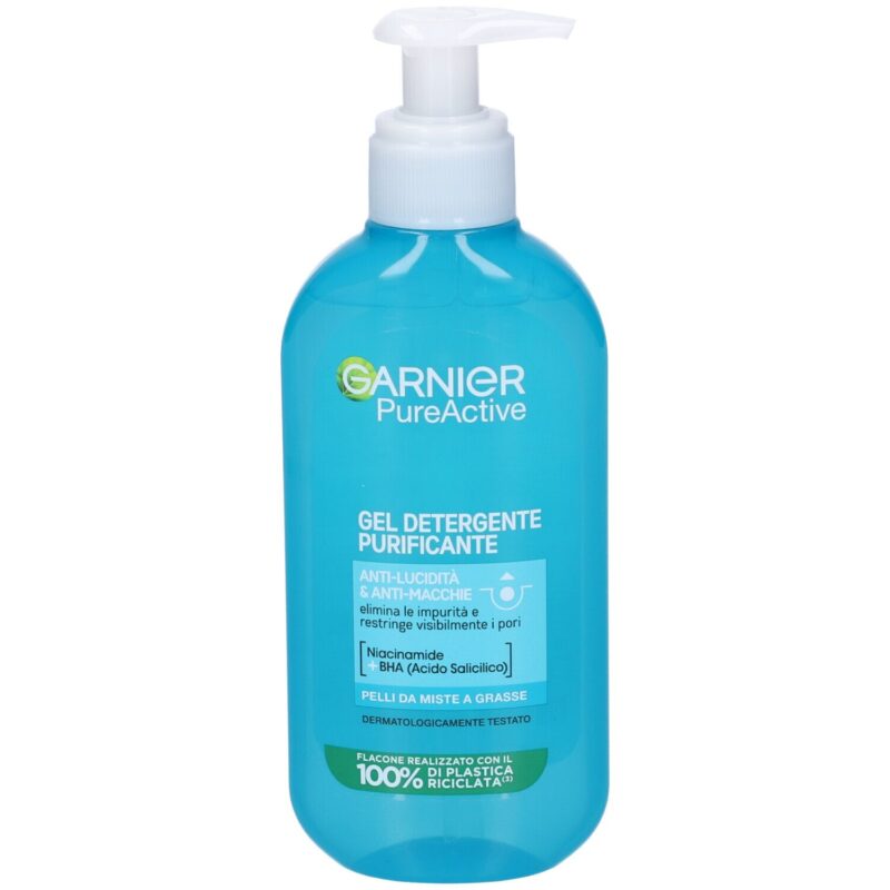 GARNIER PUREACTIVE GEL DETERGENTE ANTI-LUCIDITÁ PELLI DA MISTE E GRASSE 200ml