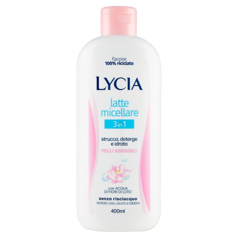 LYCIA LATTE MICELLARE 3 in 1 PELLI SENSIBILI 400ml